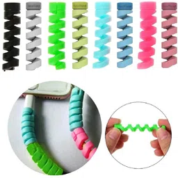 AXXEUM Lightning Charger Cable Saver Protector for iPhone Laptop Macbook (Multi-Color, 4 Pieces) Cable Protector image 4