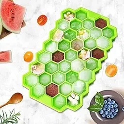 actilife Tray Ice Cube Box for Home Ice Cubes Silicon Trays for Freezer Mould Safe Green Silicone Ice Cube Tray image 3
