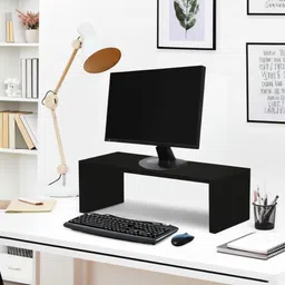 UniAart Table top Desk monitor Stand Multipurpose Wooden Monitor Riser Stand Wooden Desk Stand Laptop Stand Compatible with Universal Laptops image 3