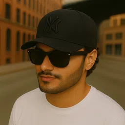 cap world Embroidered, Self Design, Solid Sports/Regular Cap image 3