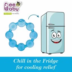 beebaby Ring Water Filled Teether with Carry Case, Cooling Teether, BPA free 3M+ Teether image 3
