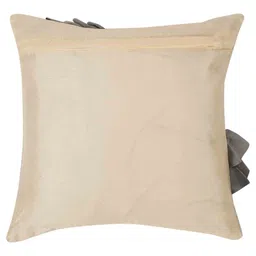 hosta homes Ivory & Grey Velvet Textured 20x20 inches (Set of 2) Cushion Covers image 5