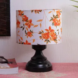 new era Multicolor Cotton Shade Lamp With Black Base image 2