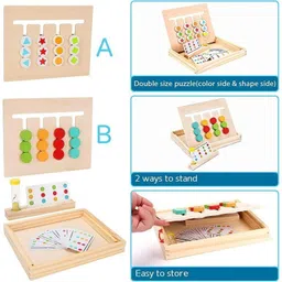 ameedarshan Montessori Slide Color Matching Brain Teasers Game with 18 Cards image 4
