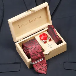 LOUIS STITCH Silk Cufflink & Tie Pin Set-picture-24
