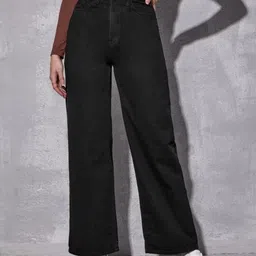 Women Boyfriend High Rise Black Jeans-image-12