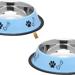 Printed Bowl for Dogs, Cats & Any Pets Non-Toxic & 100% Safe for Pets |Pack of 2 Stainless Steel Pet Bowl-image-8