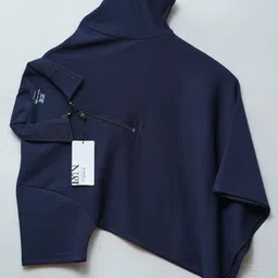 Men Solid Polo Neck Polyester Navy Blue T-Shirt-image-46