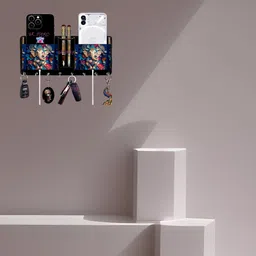 sk paro GANESHA WOOD KEY HOLDER/KEY HANGER/MOBILE STAND Wood Key Holder image 4