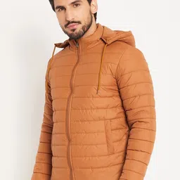 vero amore Men Self Design Quilted Jacket image 3