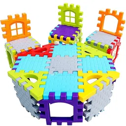 aexoniz toys (HousePcs]Construction Block Play,Building Blocks Toy Set for Kids image 3