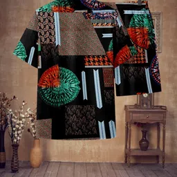 glori star Men Night Suit Set Multicolor Printed-picture-43