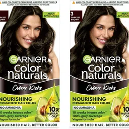 garnier Color Naturals, Long Lasting Creme Color , Shade 3 Darkest Brown image 1