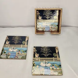 the cove tales Rectangle Wood Coaster Set-picture-37