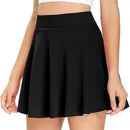 mehrang Women Printed Flared Black Skirt image 2