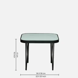 casacraft from pepperfry Alfena Metal Nesting Coffee Table Set with White Porcelain Top (Set of 2) image 3