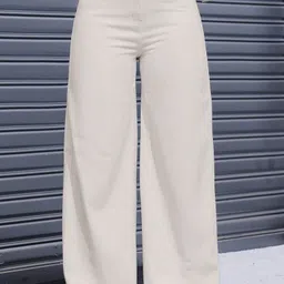 blessica Women Relaxed Fit High Rise Beige Jeans-picture-35