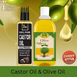 7herbmaya Castor Oil with Extra Virgin Olive Oil for baby massage, hair & skin care-picture-17