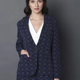 vero moda Women Checkered Single Breasted Formal Blazer image 1
