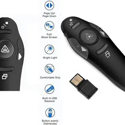 HDF 2.4GHz Wireless USB Presenter,PPT Clicker for Presentation Presenter Remote. USB Adapter image 3