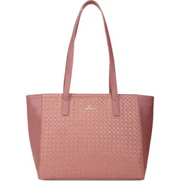 Lavie Pink Textured Oversized Structured Shoulder Bag-picture-30