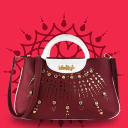 LIKE STYLE Cutwork Self Design Structured Handheld Bag-picture-37