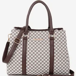 Black Spade PU Self Design Textured Shopper Handheld Bag-picture-25