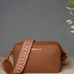 Berrylush Structured Sling Bag with Cut Work-picture-21