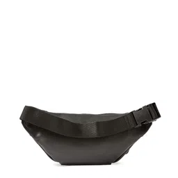 Accessorize London Women's Faux Leather Black Large Zip Bumbag image 2