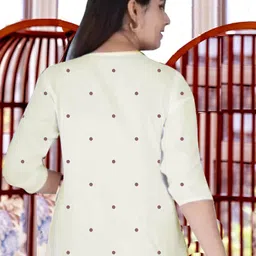 houseofcommon Party Regular Sleeves Embroidered Women Beige Top image 2