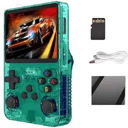 HG WORLD Retro Game R36s gaming console for Portable Style Pocket GameBox Handheld Gaming Consoles 3.5 IPS Screen Rechargeable Battery handheld console Hand video game 64 GB with 15000+Preinstall video game handheld,Best Gift All Ages Mario Game,GTA Vice City image 2
