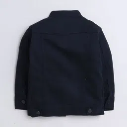 Ministitch Boys Washed Denim Jacket with Patchwork  With Printed T-shirt image 4