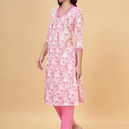 YU by Pantaloons Paisley Embroidered Flared Sleeves Mirror Work Kurta image 5