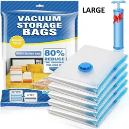 vrtrend Storage Vaccum Bag pack of 6 (Large 60 X 80 cm) Travel Storage Vacuum Bags-picture-22