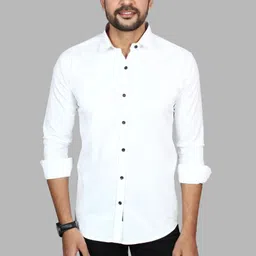 snwariya Men Regular Fit Solid Spread Collar Casual Shirt-picture-10