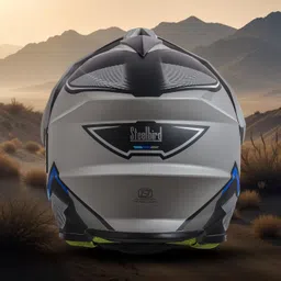 steelbird Racer Off Road ISI Certified Motocross Double Visor Full Face Graphic Motorbike Helmet image 5