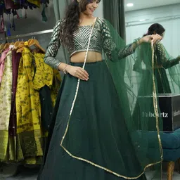 payu Self Design Semi Stitched Lehenga Choli image 3