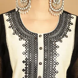 Tulsattva Ethnic Motifs Embroidered Regular Mirror Work Kurta With Trousers & Dupatta image 2