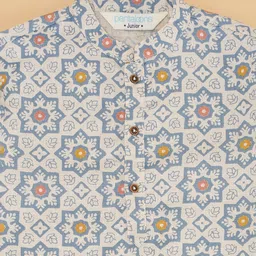 indus route by Pantaloons Boys Ethnic Motifs Printed Straight Kurta image 4