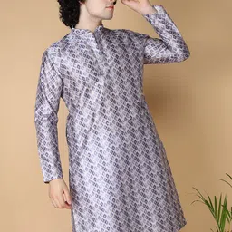 NAMASKAR Men Ethnic Motifs Band Collar Long Sleeves Kurta-image-46