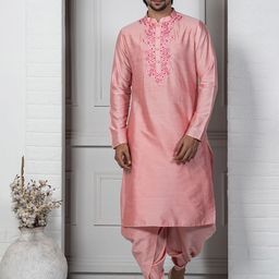 KISAH Geometric Embroidered Cotton Straight Regular Kurta-picture-6