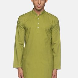 Sethukrishna Men Green Cotton Kurta-picture-29