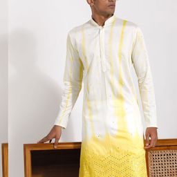 VASTRAMAY Printed Mirror Work Mandarin Collar Straight Kurta-picture-34