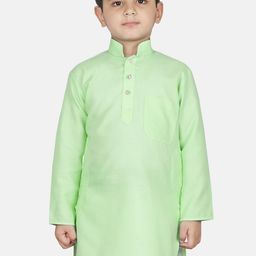 SG YUVRAJ Boys Sea Green Thread Work Kurta-picture-24
