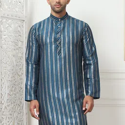 Anouk Men Printed Flared Sleeves Thread Work Kurta-picture-22