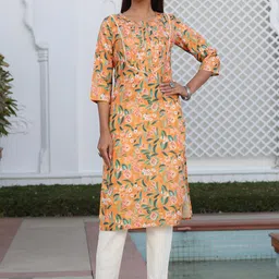 Jaipur Kurti Women Floral Printed Kurta-image-14