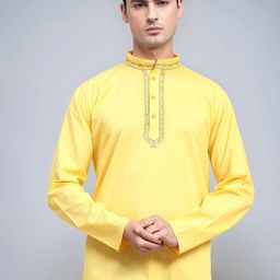 Moda Rapido Men Ethnic Motifs Embroidered Thread Work Kurta-picture-47