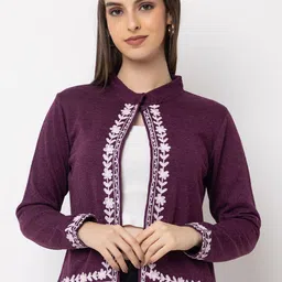 KEIKO Floral Embrodered Acrylic Ethnic Shrug-picture-21