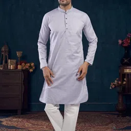 Lightpole Geometric Printed Mandarin Collar Cotton Straight Kurta-picture-41