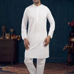 Lightpole Mandarin Collar Long Sleeves Cotton Kurta-picture-40